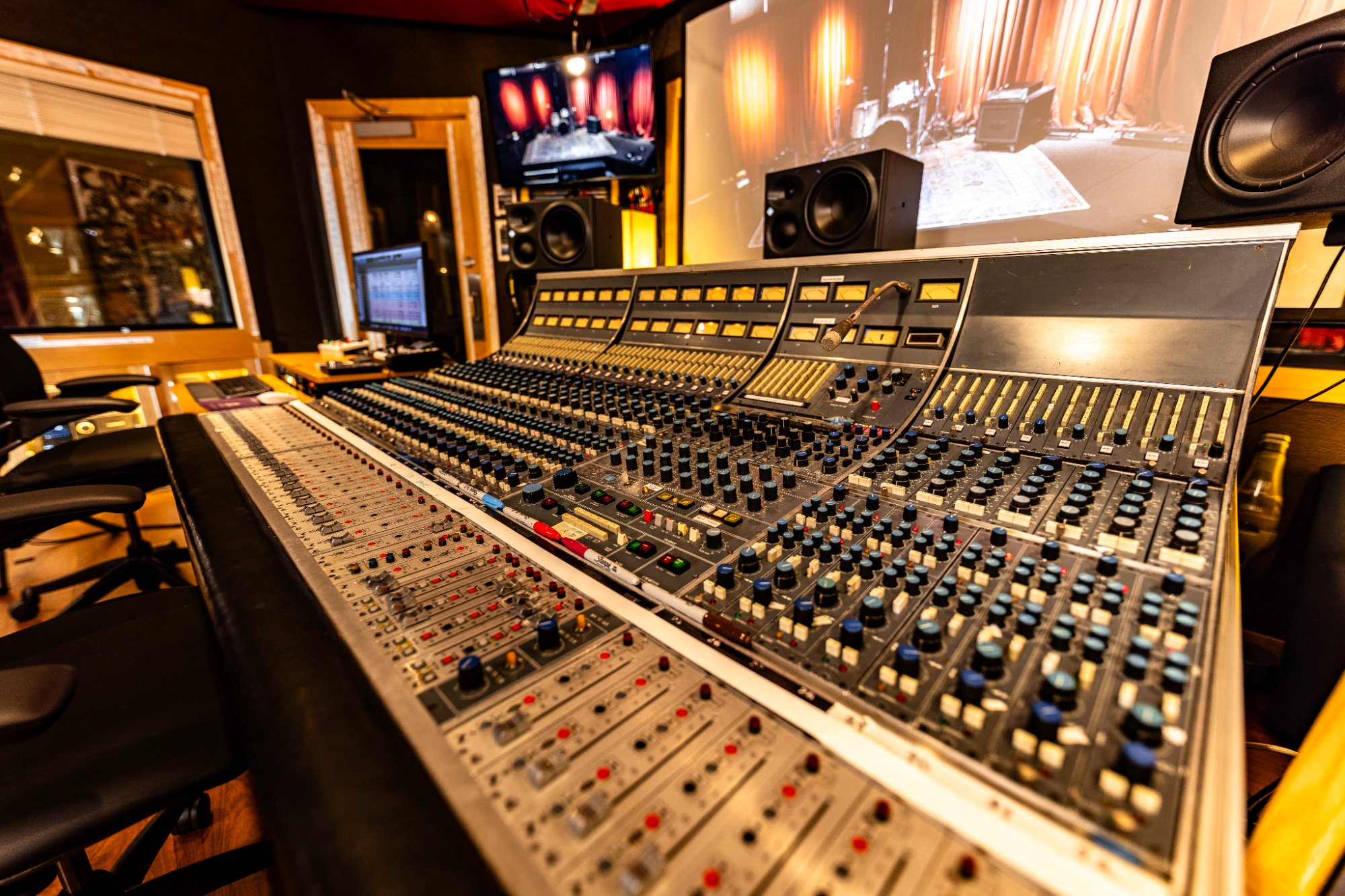 Vintage Neve 8068 MkII mixing console at Berkeley Street Studios Santa Monica