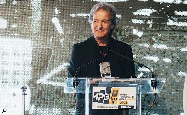 Bob Clearmountain receiving Music Producers Guild Icon Award 2023 — Berkeley Street Studios co-founder