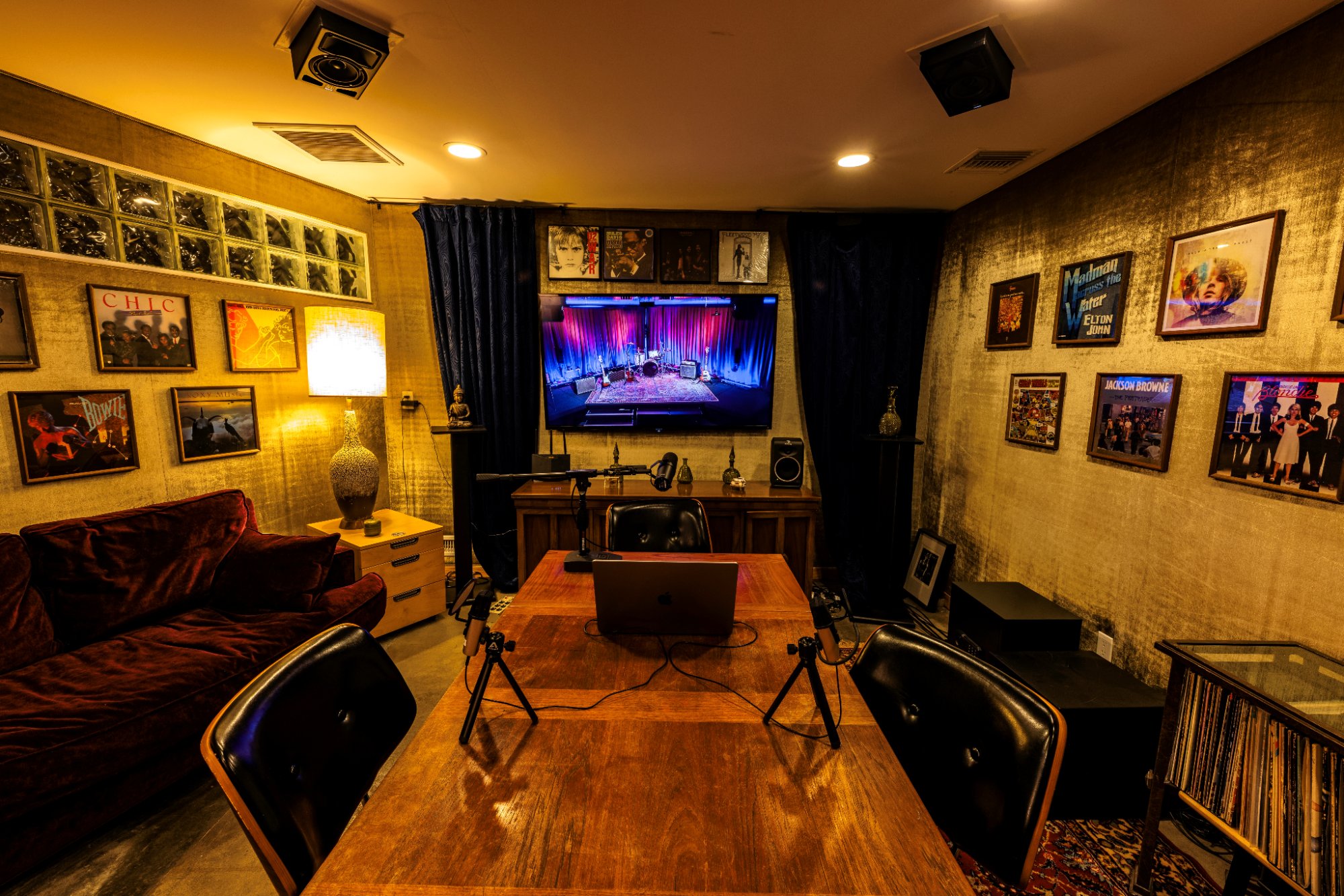Studio G podcast studio with professional microphone setup — Berkeley Street Studios Santa Monica