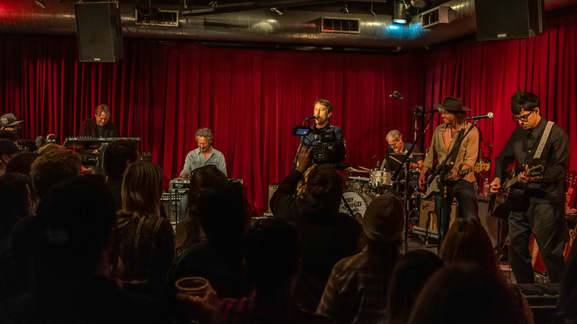 Live performance crowd at Berkeley Street Studios Santa Monica — up to 180 guests