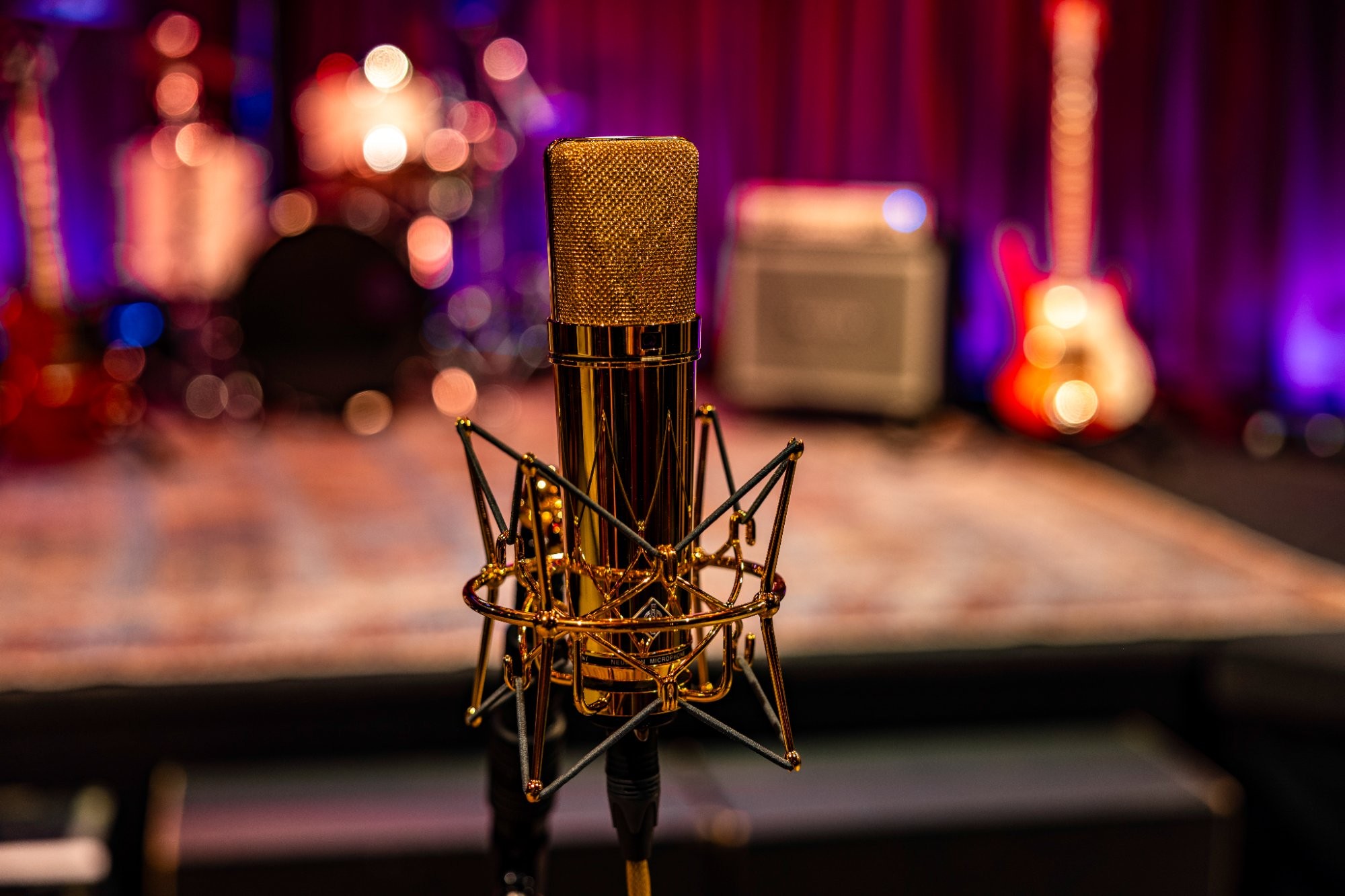 Gold Neumann microphone at Berkeley Street Studios Santa Monica recording studio