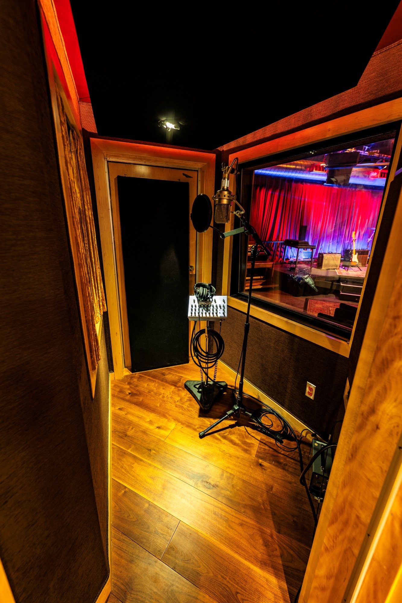 Vocal isolation booth inside The Live Room — Berkeley Street Studios